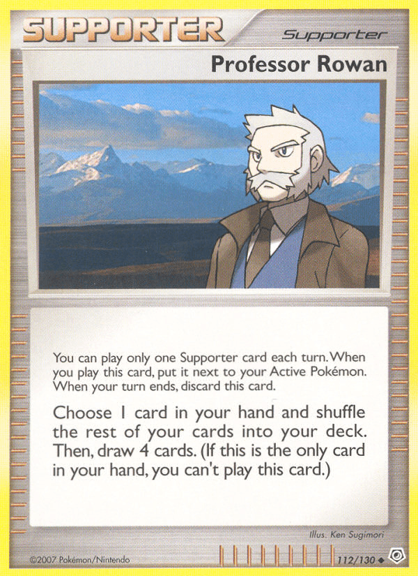 Carta Professor Rowan 112/130 do set Diamond & Pearl — Pokémon TCG | Bynx