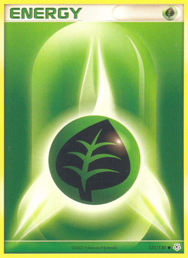 Carta Grass Energy 123/130 do set Diamond & Pearl — Pokémon TCG | Bynx