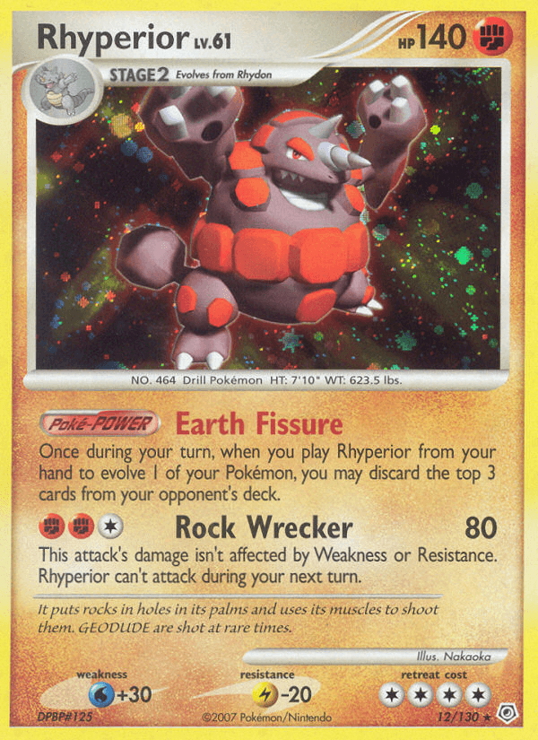 Carta Rhyperior 12/130 do set Diamond & Pearl — Pokémon TCG | Bynx