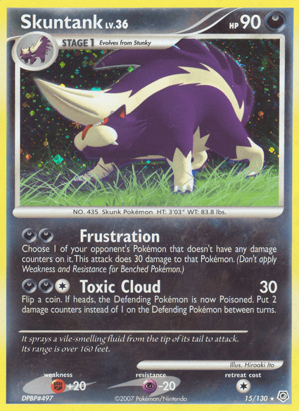 Carta Skuntank 15/130 do set Diamond & Pearl — Pokémon TCG | Bynx