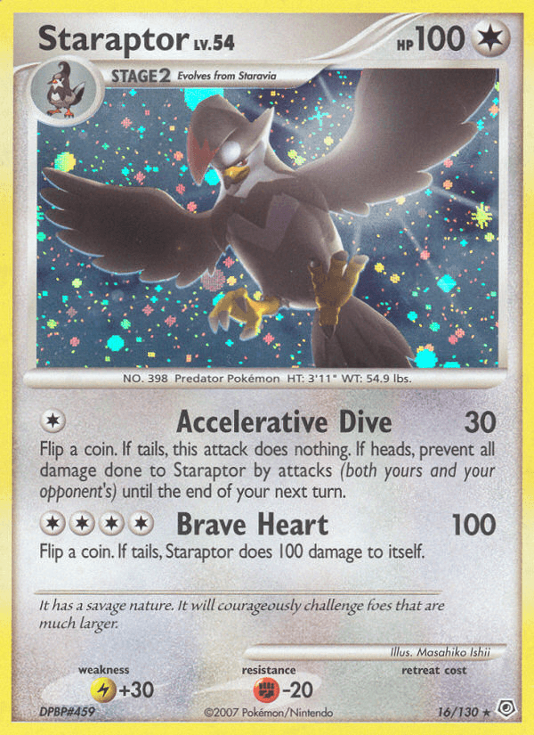 Carta Staraptor 16/130 do set Diamond & Pearl — Pokémon TCG | Bynx