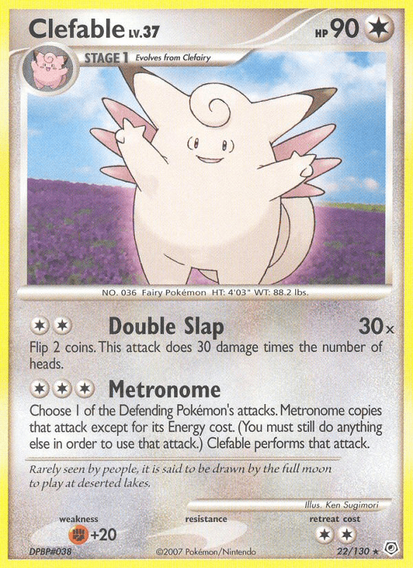 Carta Clefable 22/130 do set Diamond & Pearl — Pokémon TCG | Bynx
