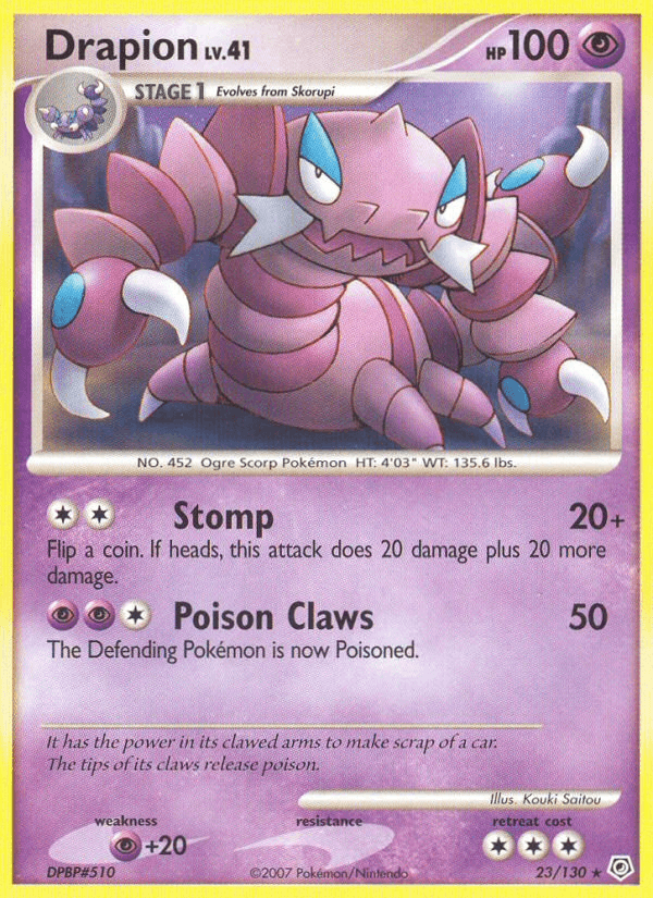 Carta Drapion 23/130 do set Diamond & Pearl — Pokémon TCG | Bynx