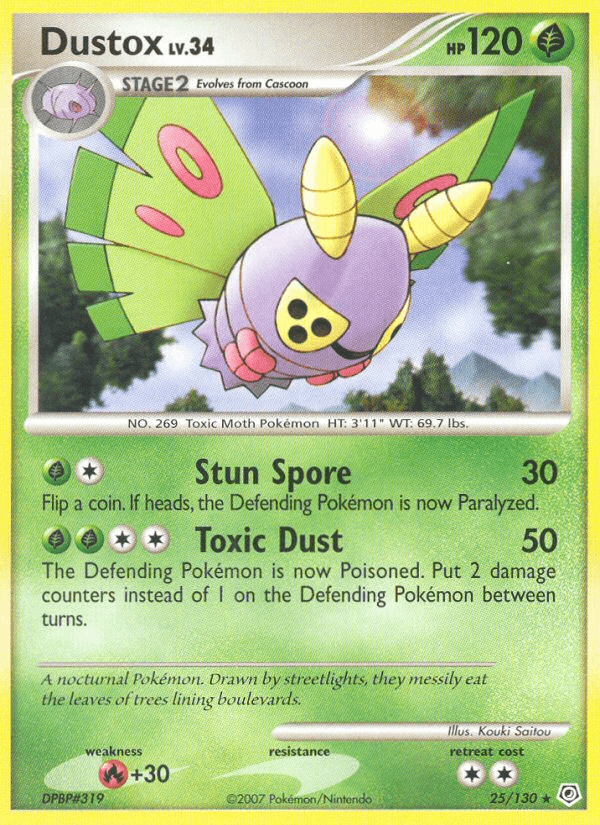 Carta Dustox 25/130 do set Diamond & Pearl — Pokémon TCG | Bynx