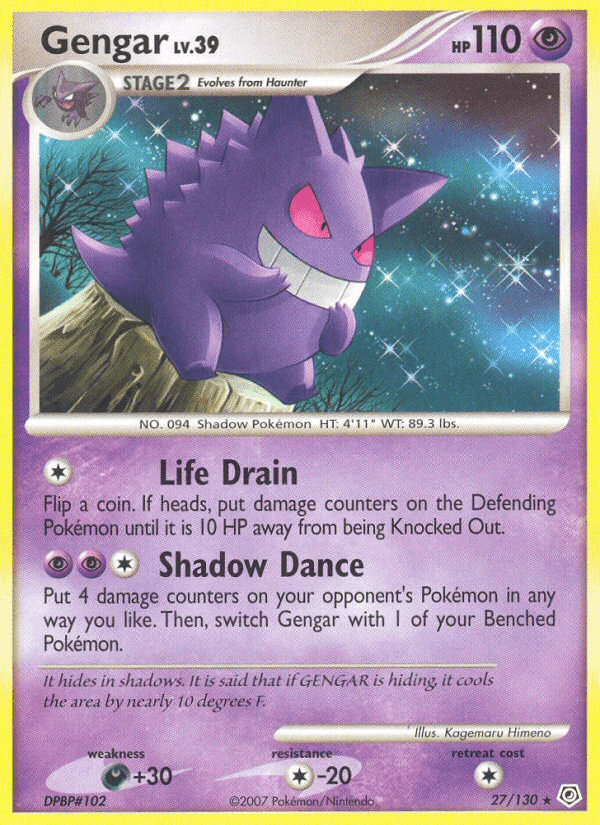 Carta Gengar 27/130 do set Diamond & Pearl — Pokémon TCG | Bynx