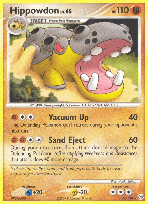 Carta Hippowdon 29/130 do set Diamond & Pearl — Pokémon TCG | Bynx