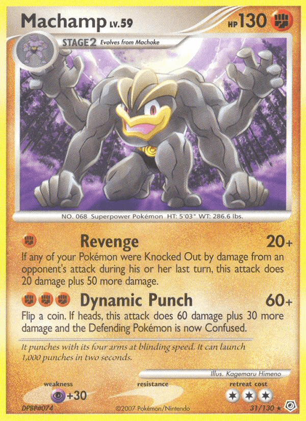 Carta Machamp 31/130 do set Diamond & Pearl — Pokémon TCG | Bynx