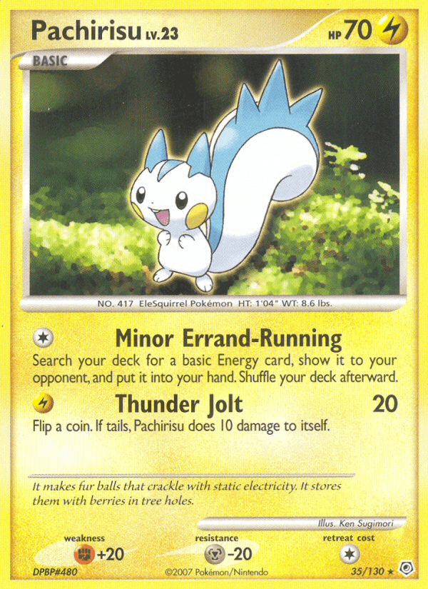 Carta Pachirisu 35/130 do set Diamond & Pearl — Pokémon TCG | Bynx