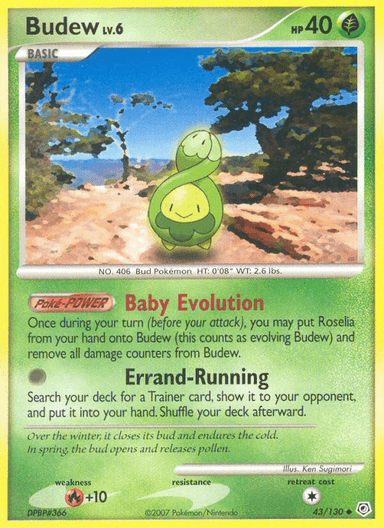 Carta Budew 43/130 do set Diamond & Pearl — Pokémon TCG | Bynx