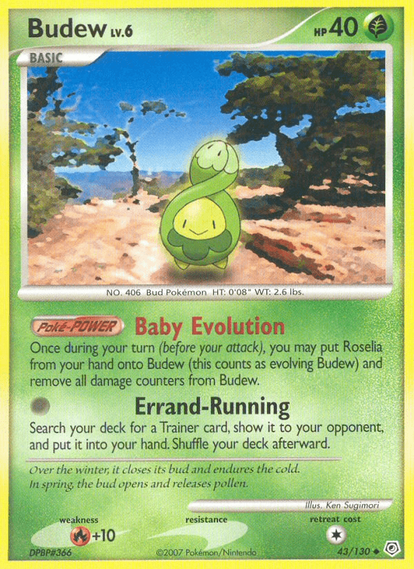Carta Budew 43/130 do set Diamond & Pearl — Pokémon TCG | Bynx