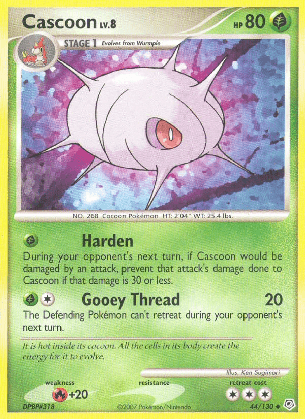 Carta Cascoon 44/130 do set Diamond & Pearl — Pokémon TCG | Bynx