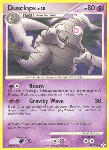 Carta Dusclops 47/130 do set Diamond & Pearl — Pokémon TCG | Bynx