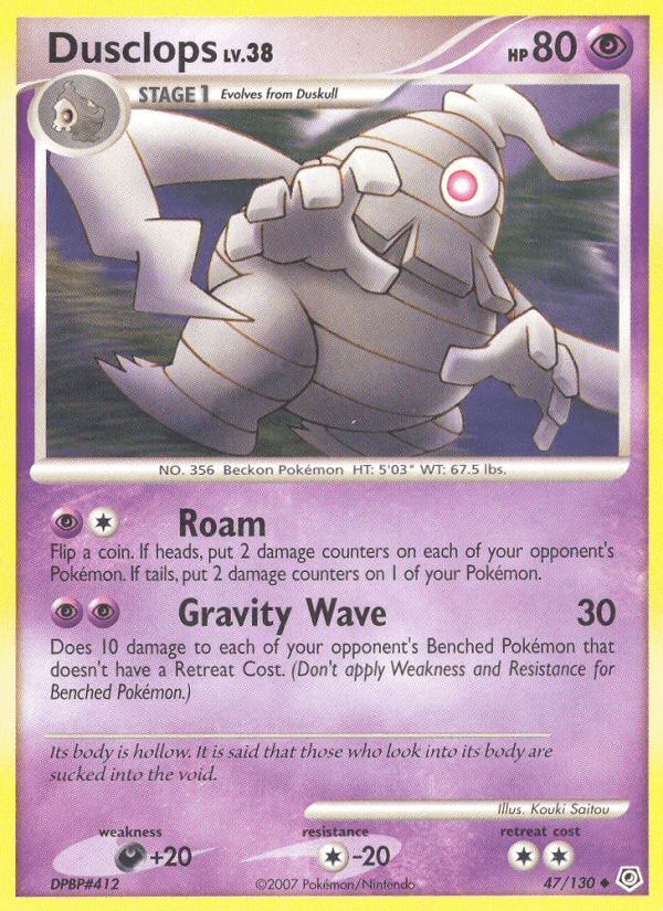 Carta Dusclops 47/130 do set Diamond & Pearl — Pokémon TCG | Bynx