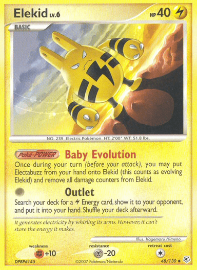 Carta Elekid 48/130 do set Diamond & Pearl — Pokémon TCG | Bynx
