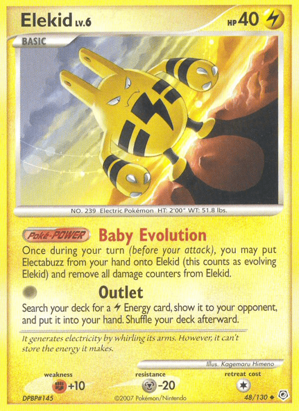 Carta Elekid 48/130 do set Diamond & Pearl — Pokémon TCG | Bynx