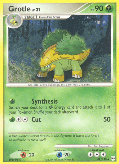 Carta Grotle 49/130 do set Diamond & Pearl — Pokémon TCG | Bynx