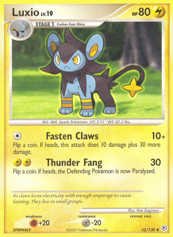 Carta Luxio 52/130 do set Diamond & Pearl — Pokémon TCG | Bynx