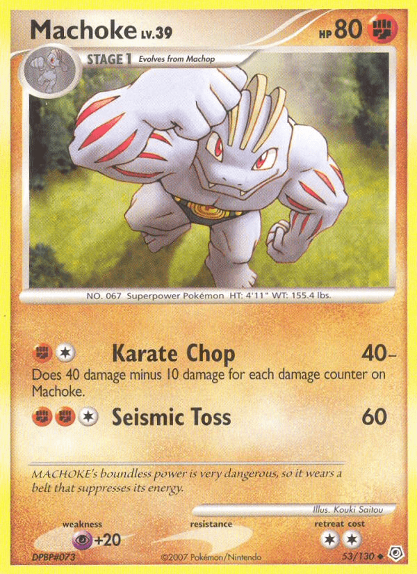 Carta Machoke 53/130 do set Diamond & Pearl — Pokémon TCG | Bynx