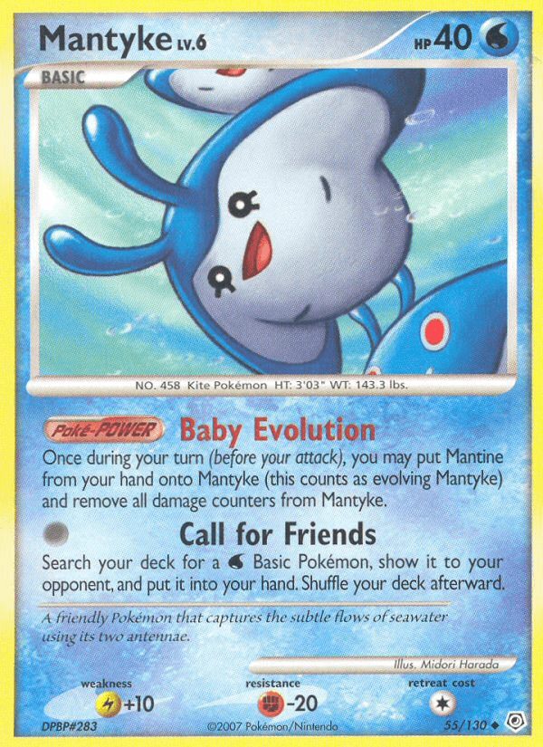 Carta Mantyke 55/130 do set Diamond & Pearl — Pokémon TCG | Bynx