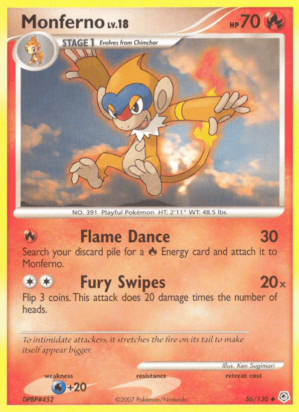 Carta Monferno 56/130 do set Diamond & Pearl — Pokémon TCG | Bynx