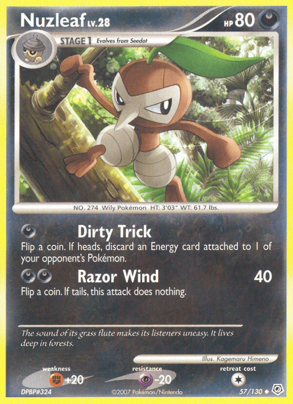 Carta Nuzleaf 57/130 do set Diamond & Pearl — Pokémon TCG | Bynx