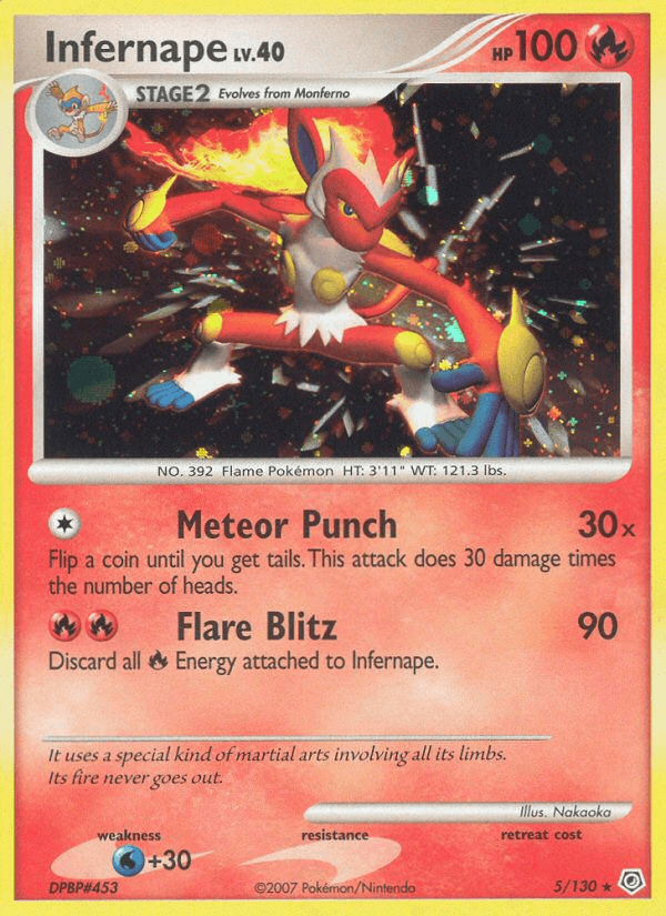 Carta Infernape 5/130 do set Diamond & Pearl — Pokémon TCG | Bynx