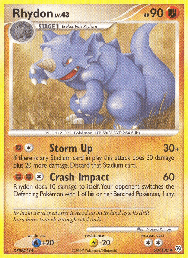 Carta Rhydon 60/130 do set Diamond & Pearl — Pokémon TCG | Bynx