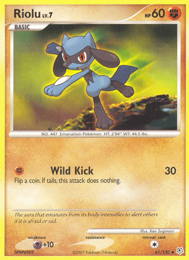 Carta Riolu 61/130 do set Diamond & Pearl — Pokémon TCG | Bynx