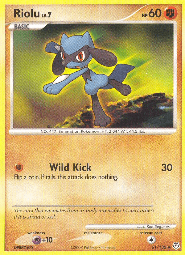 Carta Riolu 61/130 do set Diamond & Pearl — Pokémon TCG | Bynx