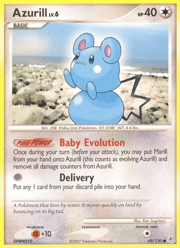 Carta Azurill 69/130 do set Diamond & Pearl — Pokémon TCG | Bynx