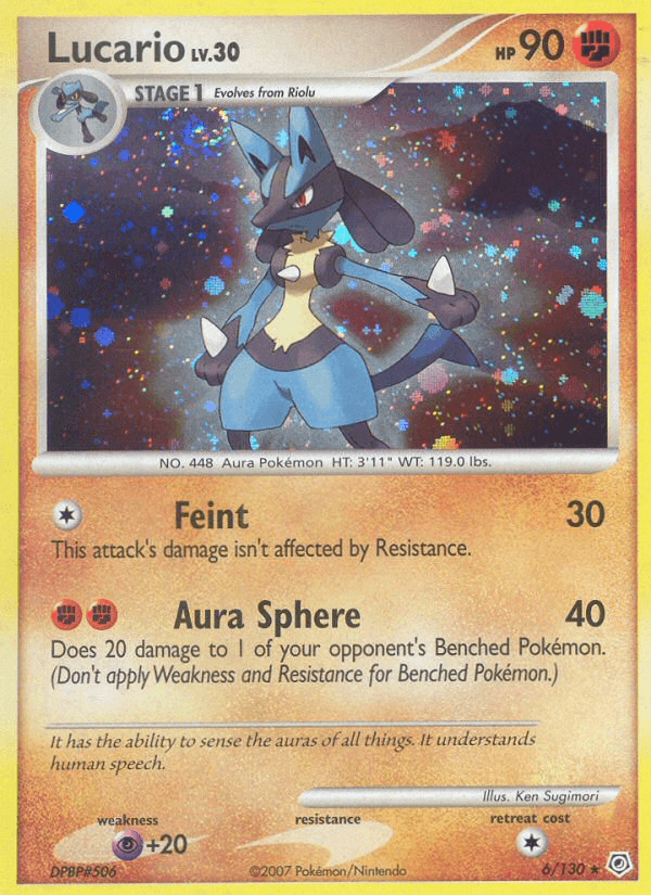 Carta Lucario 6/130 do set Diamond & Pearl — Pokémon TCG | Bynx