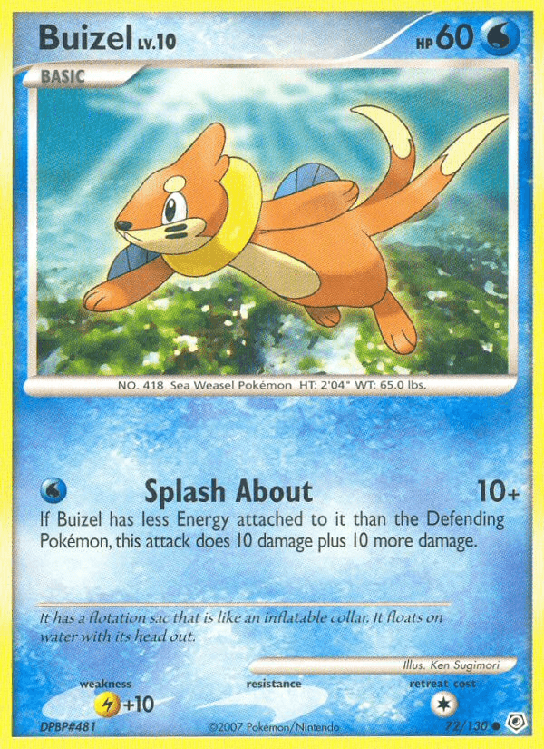 Carta Buizel 72/130 do set Diamond & Pearl — Pokémon TCG | Bynx