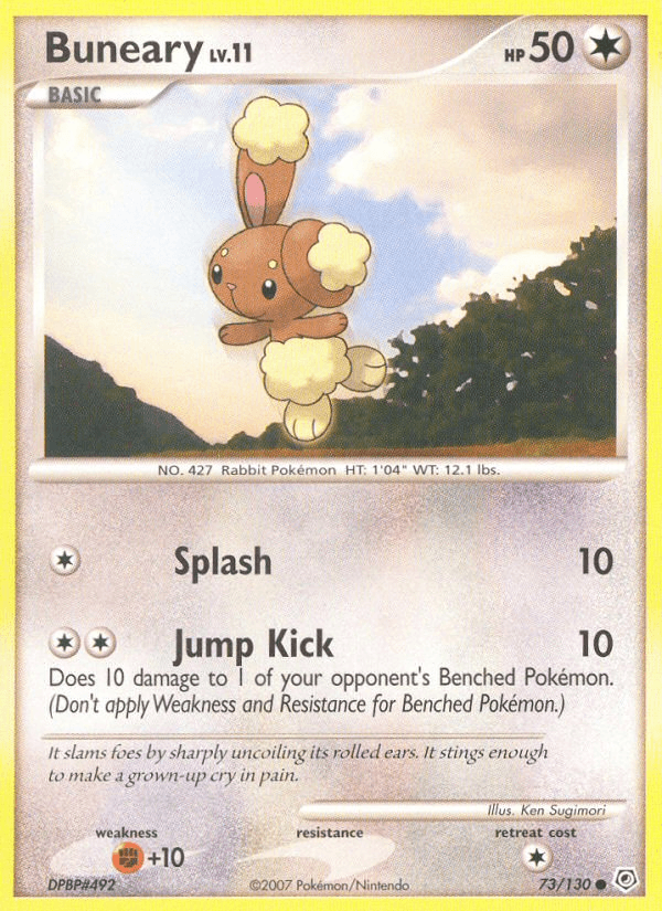 Carta Buneary 73/130 do set Diamond & Pearl — Pokémon TCG | Bynx