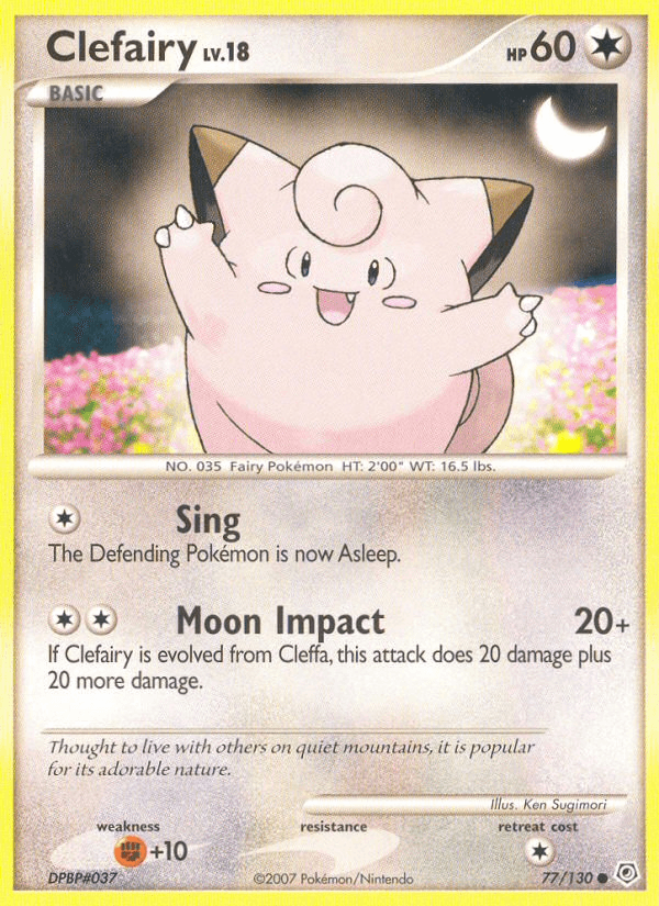 Carta Clefairy 77/130 do set Diamond & Pearl — Pokémon TCG | Bynx