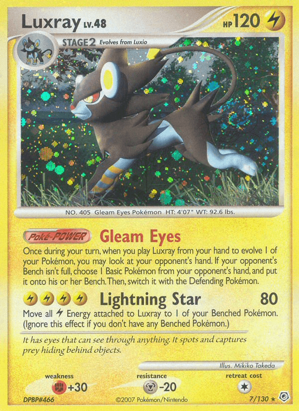 Carta Luxray 7/130 do set Diamond & Pearl — Pokémon TCG | Bynx