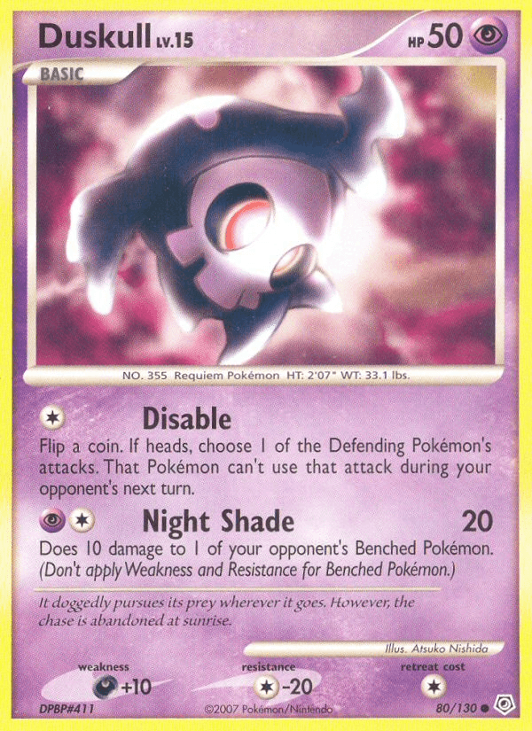 Carta Duskull 80/130 do set Diamond & Pearl — Pokémon TCG | Bynx