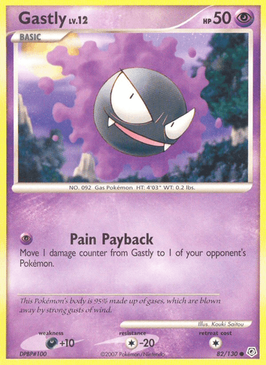 Carta Gastly 82/130 do set Diamond & Pearl — Pokémon TCG | Bynx