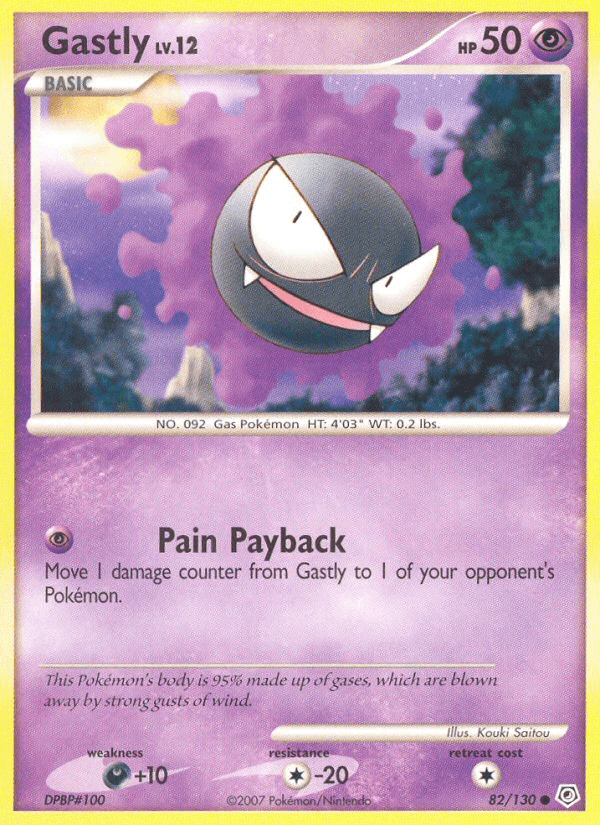 Carta Gastly 82/130 do set Diamond & Pearl — Pokémon TCG | Bynx