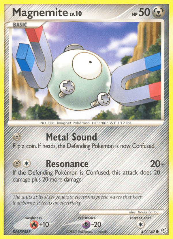 Carta Magnemite 87/130 do set Diamond & Pearl — Pokémon TCG | Bynx
