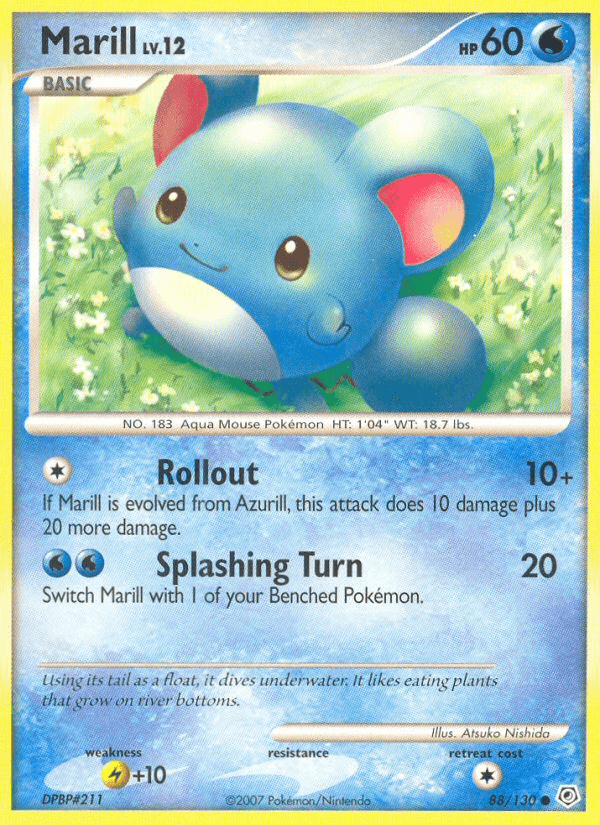 Carta Marill 88/130 do set Diamond & Pearl — Pokémon TCG | Bynx