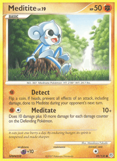 Carta Meditite 89/130 do set Diamond & Pearl — Pokémon TCG | Bynx