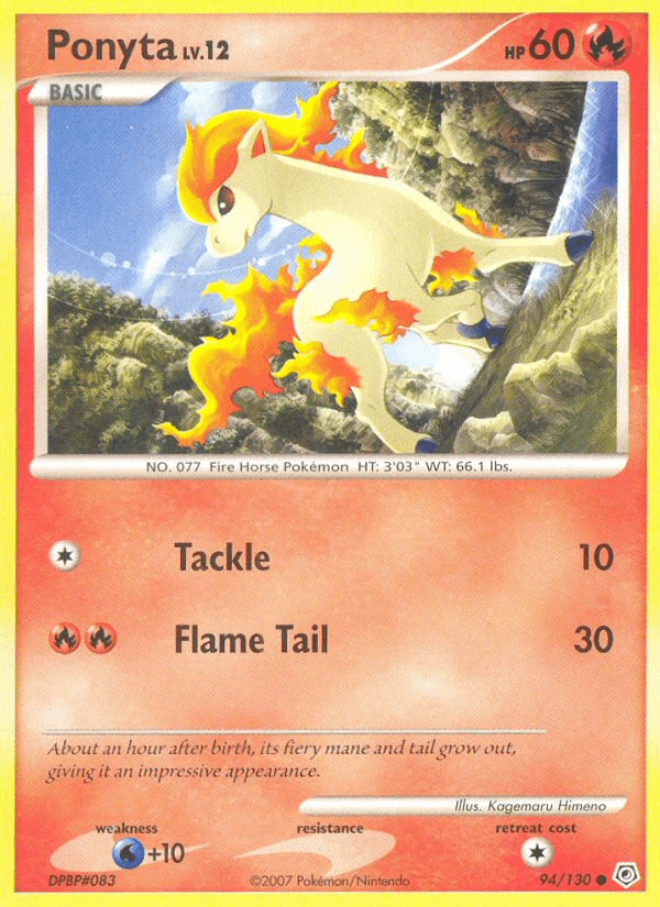 Carta Ponyta 94/130 do set Diamond & Pearl — Pokémon TCG | Bynx