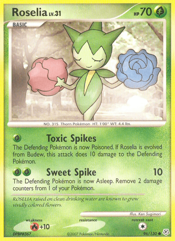 Carta Roselia 96/130 do set Diamond & Pearl — Pokémon TCG | Bynx