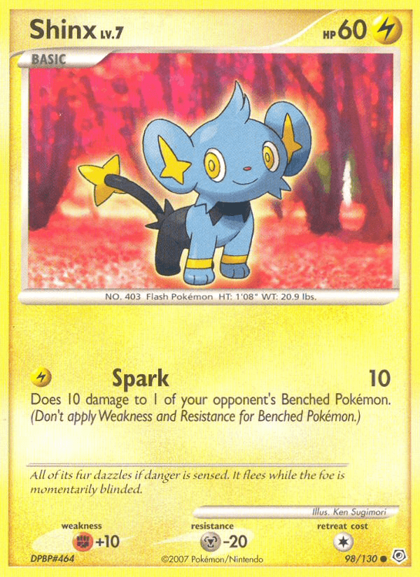 Carta Shinx 98/130 do set Diamond & Pearl — Pokémon TCG | Bynx