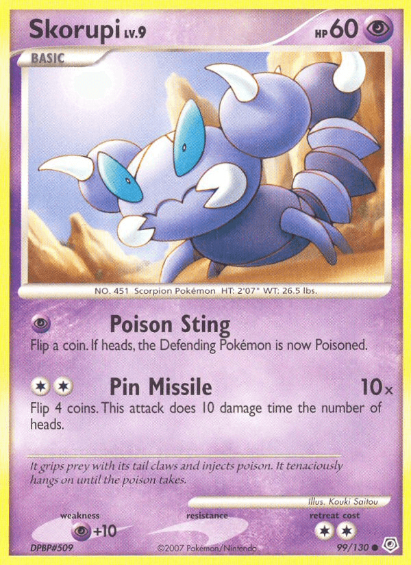 Carta Skorupi 99/130 do set Diamond & Pearl — Pokémon TCG | Bynx