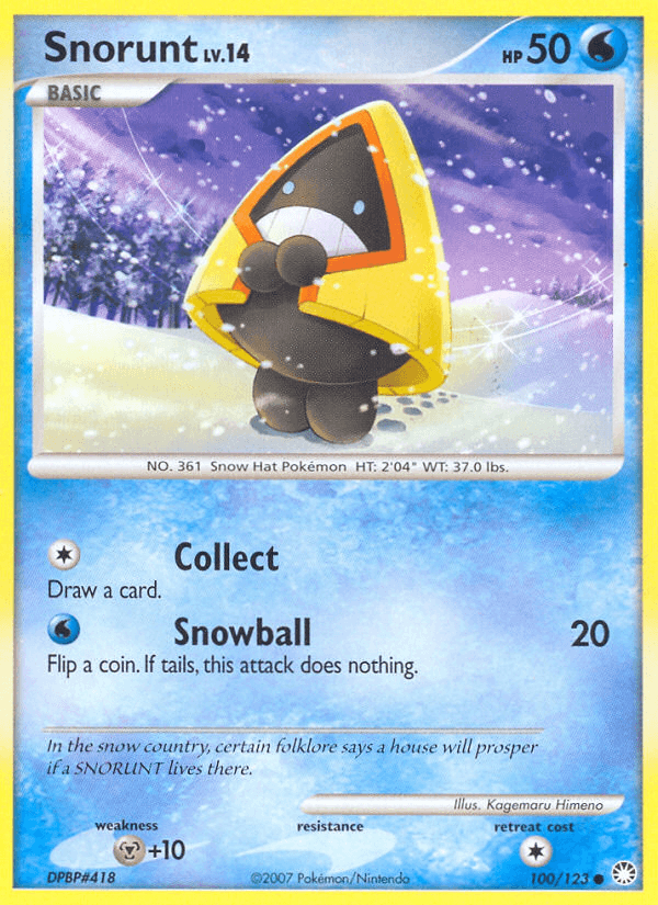 Carta Snorunt 100/123 do set Mysterious Treasures — Pokémon TCG | Bynx