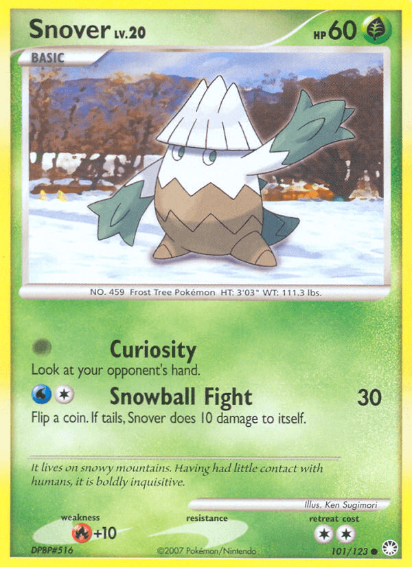 Carta Snover 101/123 do set Mysterious Treasures — Pokémon TCG | Bynx