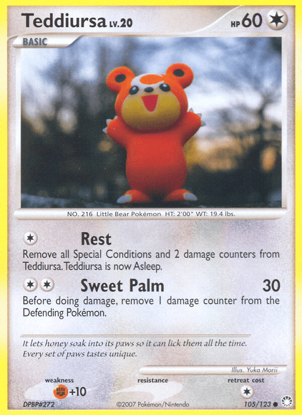 Carta Teddiursa 105/123 do set Mysterious Treasures — Pokémon TCG | Bynx