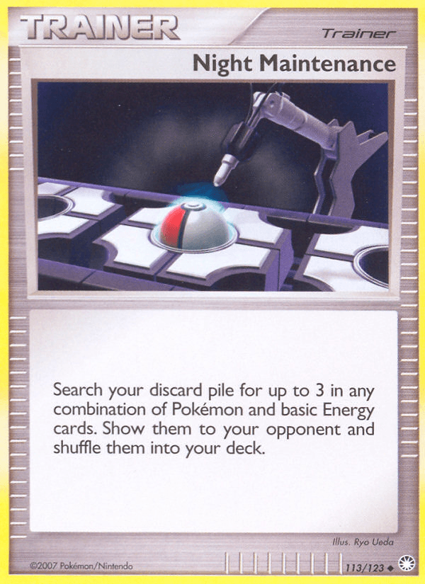 Carta Night Maintenance 113/123 do set Mysterious Treasures — Pokémon TCG | Bynx
