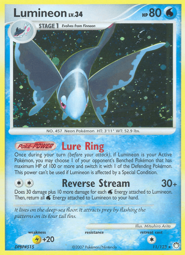 Carta Lumineon 11/123 do set Mysterious Treasures — Pokémon TCG | Bynx